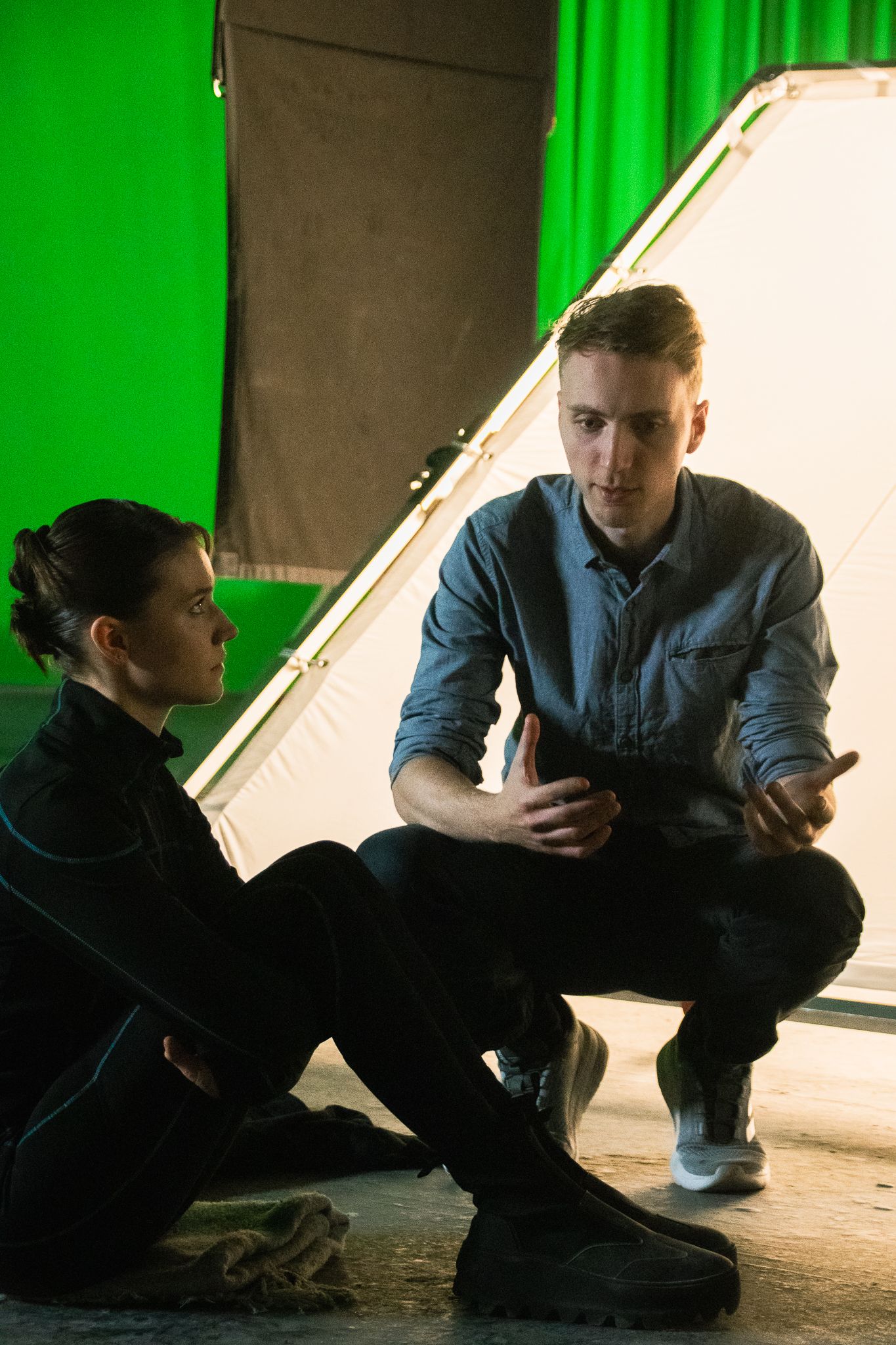 Director Marco Braune on set.