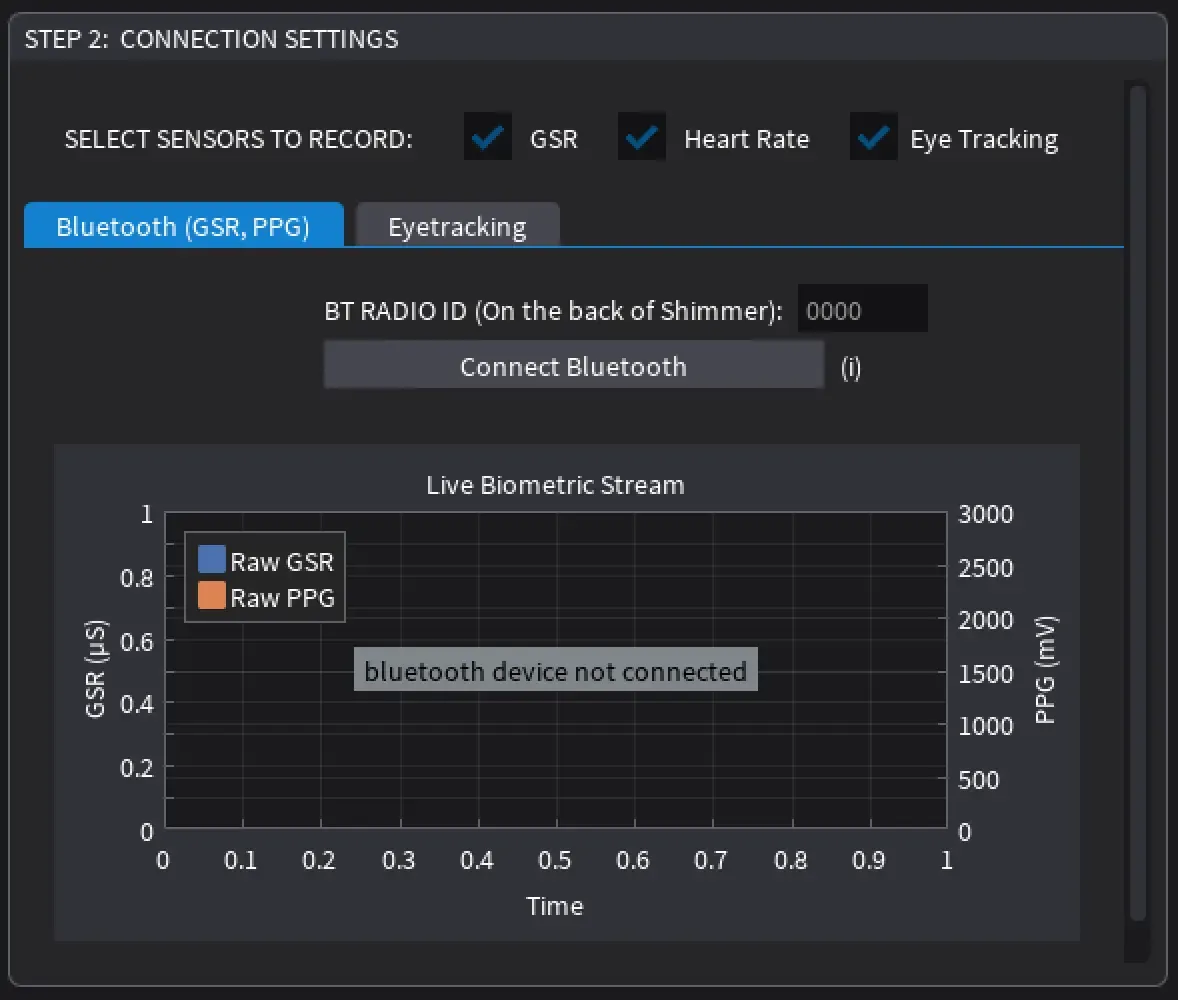 Biosignal Platform: Connecting the Shimmer (GSR) correctly to the hand
